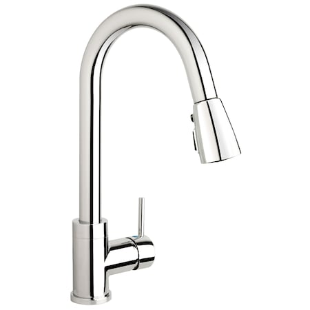 Keeney Mfg Single Handle Pull-Down Kitchen Faucet, Polished Chrome, Flow Rate: 2.2 GPM URB78CCP